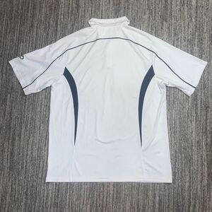 Rawlings Men's Size Large White Polo Short Sleeve Shirt‎ Tennis Golf Stretch